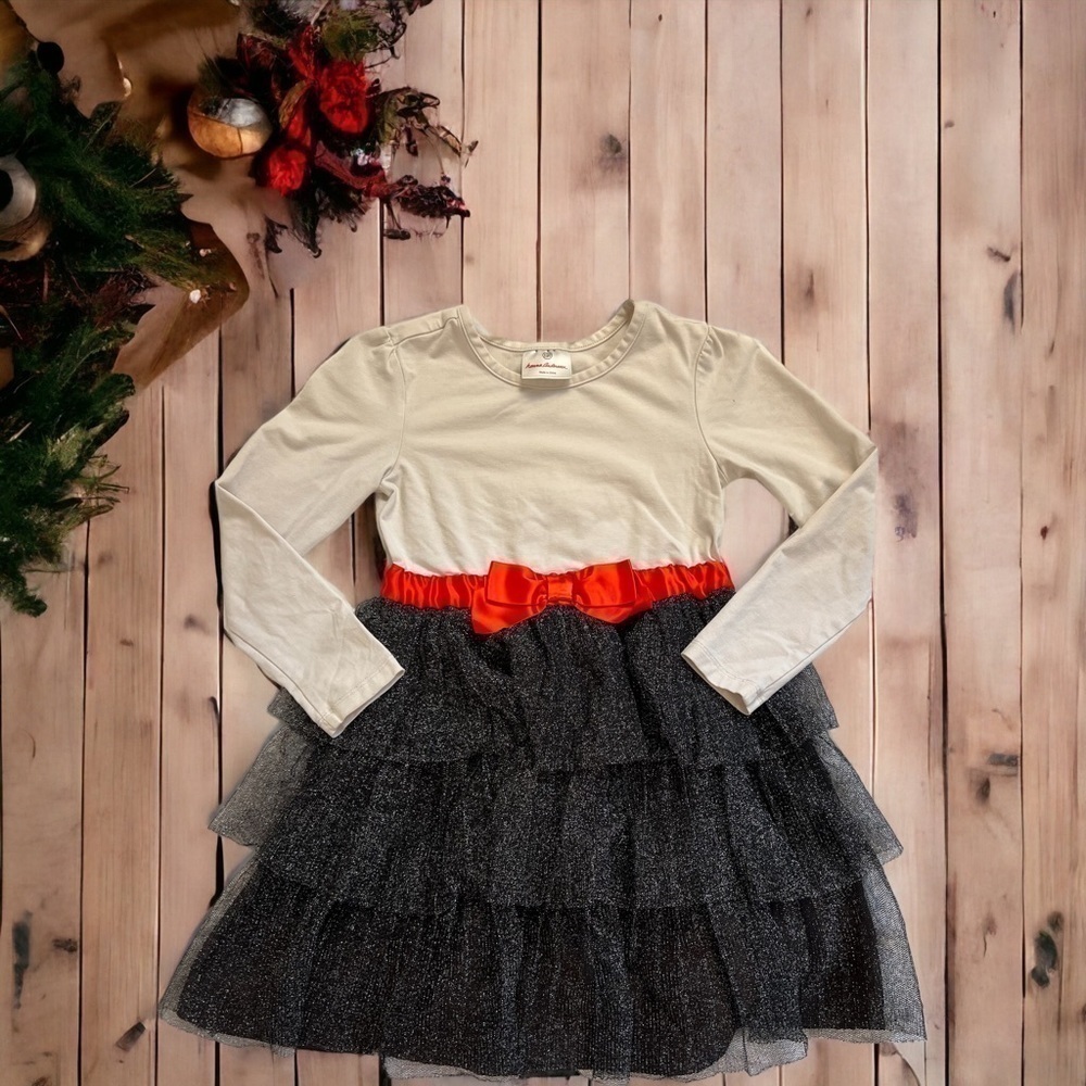 Hanna Andersson Girls Minimalist Formal Pretty Party Dress Size 110 (5)